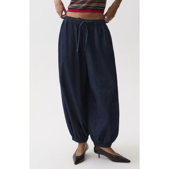 Pistola Denim Freya Drawstring Waist Balloon Jeans in Celeste at Nordstrom, Size X-Small
