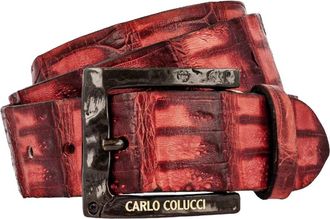 Carlo Colucci Heren, Accessoires, Rood, Maat: 95 CM Leer