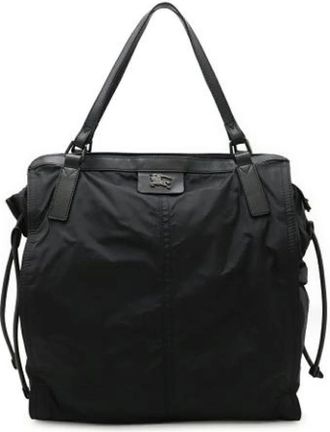 Burberry Pre-owned Tote Bags, female, Black, Size: ONE SIZE Pre-owned Nylon shoulder-bags