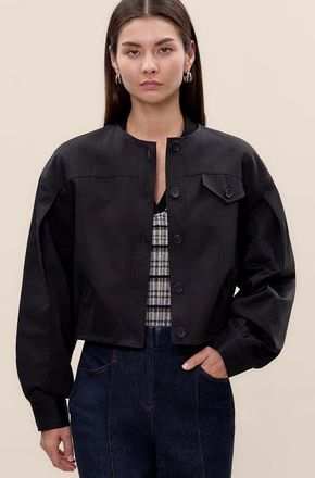 Rebecca Taylor Aria Twill Jacket in Black at Nordstrom, Size X-Small