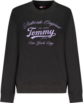 Tommy Hilfiger Zwarte Katoenen Dames Sweater
