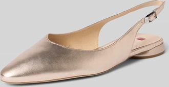H&ouml;gl Ballerinas aus Leder mit Riemen in Rose Gold, Gr&ouml;&szlig;e 36