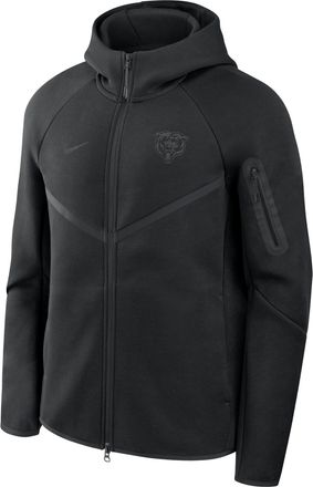 Nike Chicago Bears Top Billing Tech Fleece Windrunner Nike Mens NFL Full-Zip Hooded Jacket in Black | 05L4912Z7Q-R3D