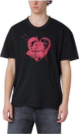 Our Legacy Los T-shirt Love Story Print - Heren - T-shirts - Zwart - XL - Katoen - Tops