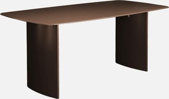 Sweeek Mesa De Comedor Con Tablero De Vidrio Templado Acabado Arenado, 8 Plazas