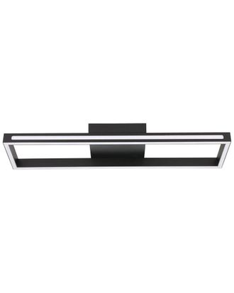 Eglo Eglo Salvilanas 1 Light Integrated Led Ceiling Light With Black Finish & White Diffuser