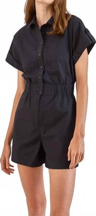 Hunter Bell Reed Romper In Black