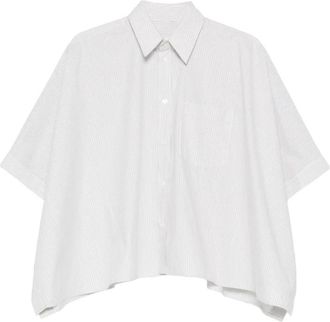 Maison Margiela Gestreepte Overhemd - Dames - Overhemden - Wit - S - Overhemden