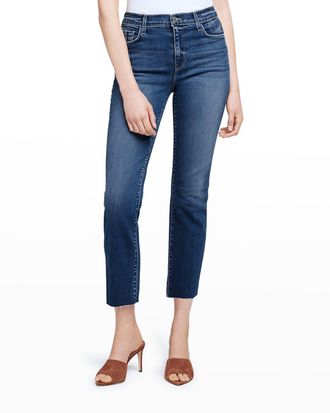 L'agence Sada Cropped Straight-Leg Jeans