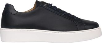 Exton Blauwe leren sneaker - Heren - Sneakers - Blauw - 43 EU - Leer - Schoenen