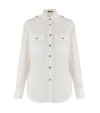 Versace White Regular Solid Shirt