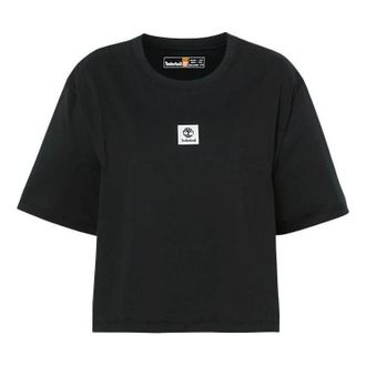 Timberland (WMNS) Timberland Logo T-Shirt Black A5RZX-001