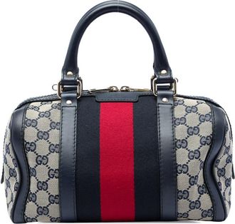Gucci Pre-owned Gucci Small GG Canvas Web Joy Boston Bag Ladies EZXU0YRSPDCYRM0M