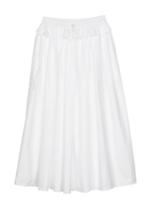 Cecilie Bahnsen Broderie Anglaise Midi Skirt with Gathered Waistband