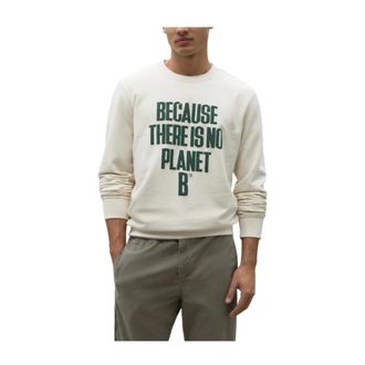 Ecoalf Sweatshirts, male, White, M, Bardera Sweatshirt