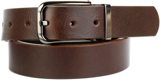 Anthoni Crown Lederg&uuml;rtel ANTHONI CROWN, Herren, Gr. 100, braun, Leder, unifarben, G&uuml;rtel Lederg&uuml;rtel, 3,5 cm breiter Casual-Volllederg&uuml;rtel
