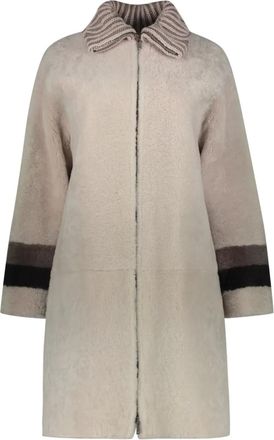 Lorena Antoniazzi Cappotto in shearling - Toni neutri