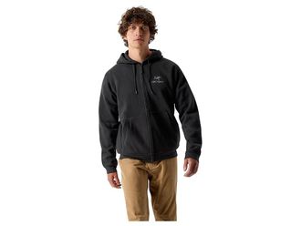 Arc'teryx Emblem Fleece Full-Zip Hoody Mens Coat Black : XL, Cotton/Polyester
