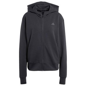 adidas D4T Workout Full Zip Hooded Sweatshirt Hoodie f&uuml;r Damen | grau