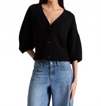 Alice & Olivia Atticus Cashmere Cardigan In Black
