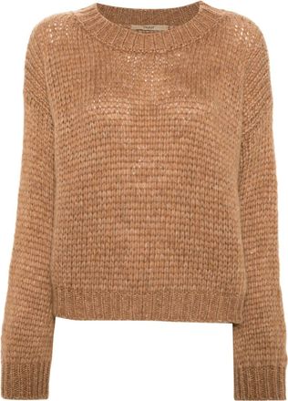 Nuur crew-neck jumper - women - Alpaca/Nylon/Wool - L - Brown