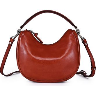 OLD TREND Dahlia Genuine Leather Soft Everyday Hobo Bag in Cognac at Nordstrom