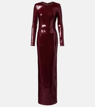 Rebecca Vallance Nero sequined gown