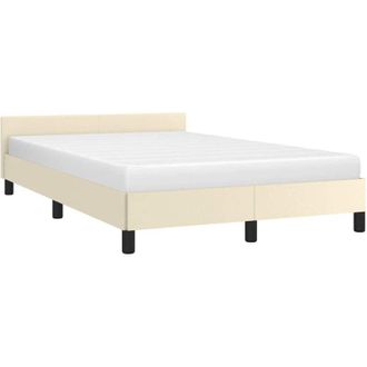 vidaXL Giroletto senza Materasso Crema 120x190 cm Similpelle - Vidaxl