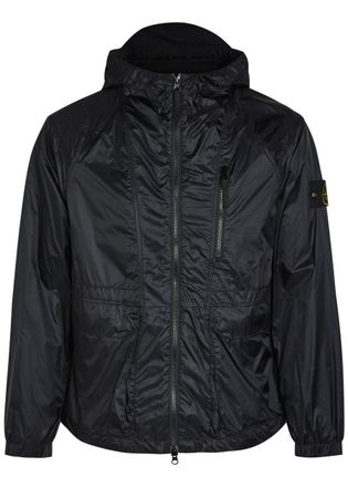 Stone Island Hooded Ripstop Shell Jacket - Navy - XL