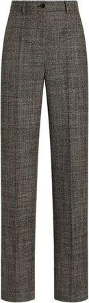 Dolce & Gabbana Birdseye Tailored Broeken - Dames - Broeken - Grijs - Maat: S Zijde