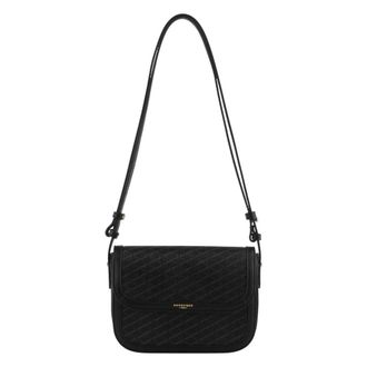 Pourchet Tassen, Dames, Zwart, ONE Size, Leer, Small Crossbody Flap Bag