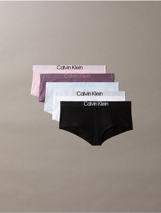 Calvin Klein Womens Extra Soft Cotton Stretch 5-Pack Boyshort - Multi - XL