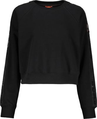 Parajumpers Zwarte Cropped Sweater Zacht Materiaal - Dames - Sweatshirts - Zwart - L - Katoen - Hoodies & sweatvesten