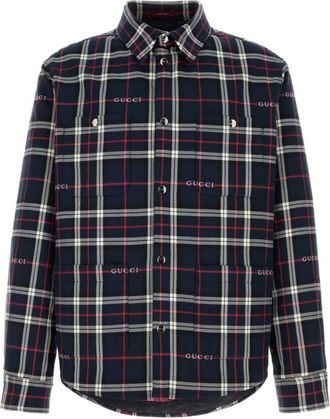 Gucci Dark Blue Check Shirt