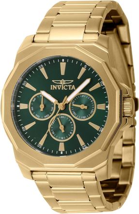 Invicta Speedway 46856 Heren Horloge - Quartz Uurwerk - Roestvrij Staal met groene Wijzerplaat - 42mm