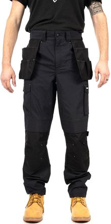 CAT Nexus Holster Stretch Pocket Cotton Mens Black Outdoor Trousers - Size 32 (Waist)