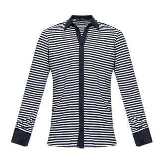 Dolce & Gabbana Shirt met streepjespatroon - Heren - Casual Overhemden - Blauw - 2XL - Katoen - Overhemden