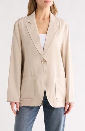 Max Studio Single Button Blazer in Oyster at Nordstrom Rack, Size X-Small