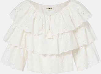 Rixo Top in sangallo di cotone