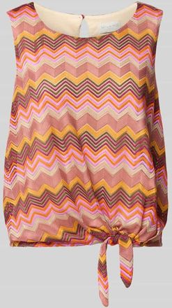 Milano Milano Italy Relaxed Fit Top on H&auml;kel-Optik Modell Toffee in Hellbraun, Gr&ouml;&szlig;e XXL