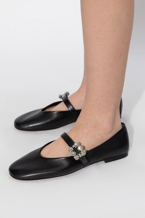 Roger Vivier Mary Jane Ballet Flats, Womens, Black