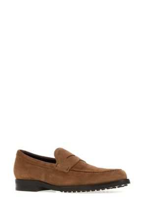 Tod's Mens Camel Suede Loafers Tabacco Mocassini