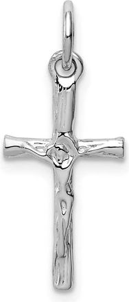 Diamond2Deal 14k White Gold Crucifix Pendant