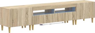 vidaXL Cabinet De Tv Led De 5 Piezas Roble Sonoma Madera De Ingenier&iacute;a Vidaxl
