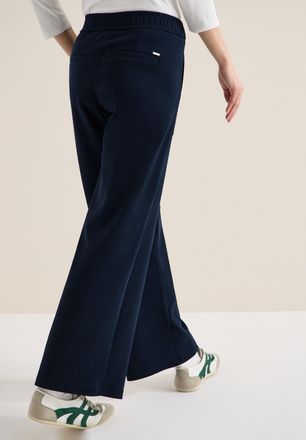 Cecil Stoffhose CECIL Style Neele, Damen, Gr. XXL (46), L&auml;nge 28, universal blau, Web, Obermaterial: 66% Modal, 34% Polyester, unifarben, regular fit lang, 