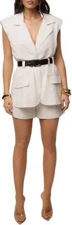 JLUXLABEL Main Agenda Romper in Ivory at Nordstrom, Size X-Large