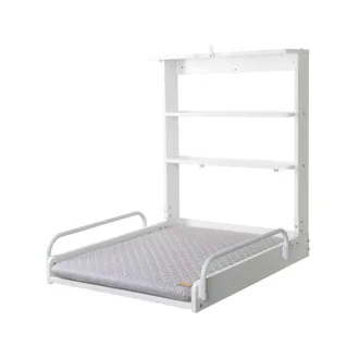 Roba Estante cambiador de pared, cambiador, plegable, ahorra espacio, gris