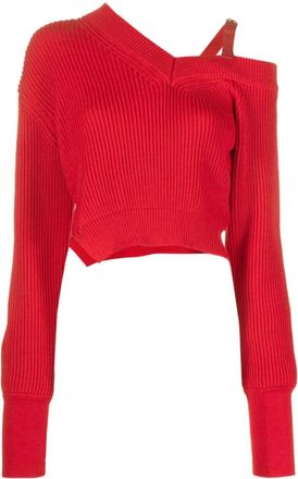 Jacquemus La Maille Seville jumper - women - Wool/Spandex/Elastane - 34 - Red