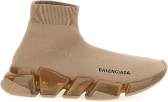 Balenciaga Speed 2.0 Full Clear Sole Sneakers Beige-Donna