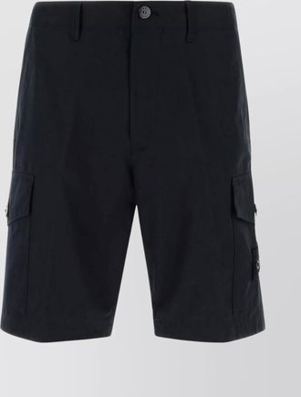 Stone Island bermuda shorts with belt loops and multiple pockets